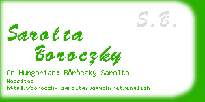 sarolta boroczky business card