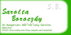 sarolta boroczky business card